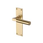 Heritage Brass - Bauhaus Door Handle on Plate