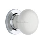 Heritage Brass - White Crackle Knob