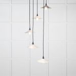 Smooth Brass Flora Cluster Pendant in Birch