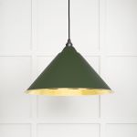 Hammered Brass Hockley Pendant in Heath