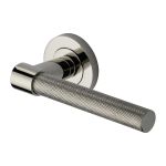 Heritage Brass - Phoenix Knurled Door Handle on Round Rose