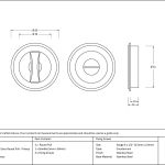 Anvil Art Deco Round Pull - Privacy Set