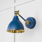 Smooth Brass Brindley Wall Light in Upstream