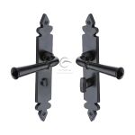 M.Marcus - Black Iron Ludlow Door Handle on Plate