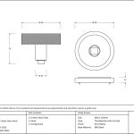 Anvil Brompton Centre Door Knob (Art Deco)