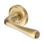 Heritage Brass - Charlbury Door Handle on Round Rose