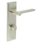 Burlington Fitzrovia Door Handles On Back Plate with Turn & Release