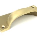 Satin Brass Art Deco Drawer Pull
