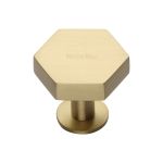Heritage Brass - Hexagon Cabinet Knob with Rose
