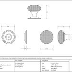 Anvil Hammered Mushroom Cabinet Knob