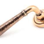 Anvil Hammered Newbury Lever on Rose Set (Art Deco)