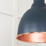 Smooth Copper Brindley Cluster Pendant in Soot