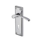 Heritage Brass - Hilton Door Handle on Plate