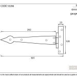 Arrow Head T Hinge (pair)