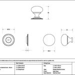 Satin Brass Mushroom Cabinet Knob