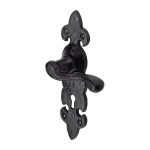 Tudor - Fleur de Lys Door Handle on Plate