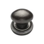 M.Marcus - Rustic Pewter Oval Cabinet Knob on Rose