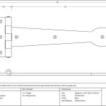 Smooth Cast T Hinge (pair)