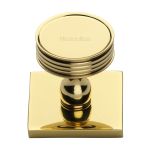 Heritage Brass - Venetian Cabinet Knob with Square Backplate