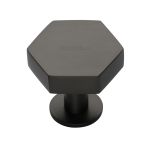 Heritage Brass - Hexagon Cabinet Knob with Rose
