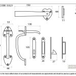 Black Cast Thumblatch Set with Chain