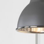 Smooth Nickel Brindley Wall Light in Bluff
