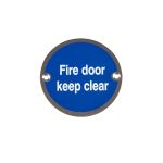 Stainless Steel Fire Door Keep Clear