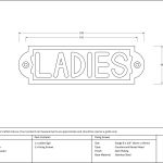 Antique Pewter Ladies Sign