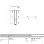 3" Ball Bearing Butt Hinge (pair) ss
