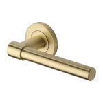 Heritage Brass - Phoenix Door Handle on Round Rose