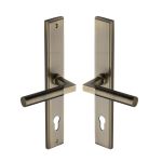 Heritage Brass - Bauhaus LH Door Handle on Plate