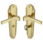 Heritage Brass - Waldorf Door Handle on Plate