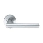 Satin Chrome Lever on Rose