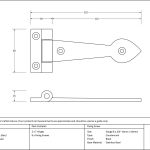 Smooth Cast T Hinge (pair)