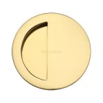 Heritage Brass - Round Half Moon Flush Pull