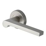 Heritage Brass - Metro Mid Century Door Handle on Round Rose