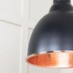Hammered Copper Brindley Cluster Pendant in Elan Black