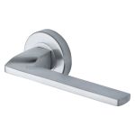 Heritage Brass - Metro Angled Door Handle on Round Rose