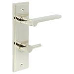 Burlington Fitzrovia Door Handles On Back Plate with Turn & Release