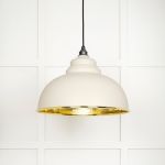 Hammered Brass Harborne Pendant in Teasel