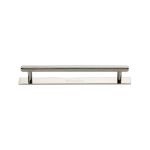 Heritage Brass - Knurled Cabinet Pull Handle with Plate