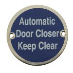 Stainless Steel Automatic Door Closer Keep Clear