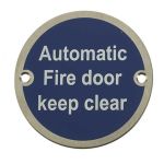 Stainless Steel Automatic Fire Door Keep Clear
