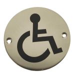 Stainless Steel Disabled Symbol