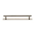 Heritage Brass - Step Cabinet Pull Handle with Plate