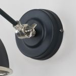 Hammered Nickel Brindley Wall Light in Soot