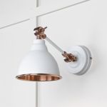 Smooth Copper Brindley Wall Light in Flock