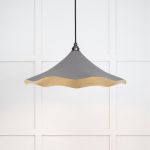 Smooth Brass Flora Pendant in Bluff