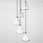 Hammered Nickel Brindley Cluster Pendant in Flock