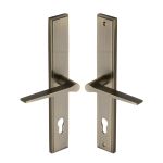 Heritage Brass - Gio LH Door Handle on Plate